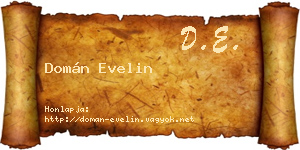 Domán Evelin névjegykártya